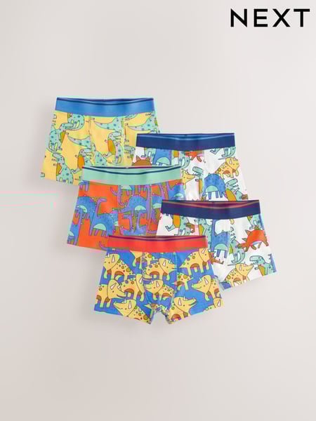 Bright Dino Print Trunks 5 Pack (1.5-12yrs) (E98881) | € 20 - € 23
