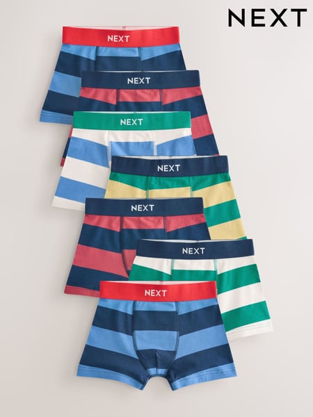 Rugby Stripe Boxers Trunks 7 Pack (1.5-16yrs) (E98887) | € 27 - € 34