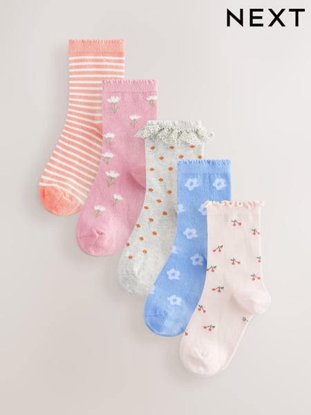 Multi 5 Pack Cotton Rich Ruffle Ankle socks (E99474) | € 11 - € 13