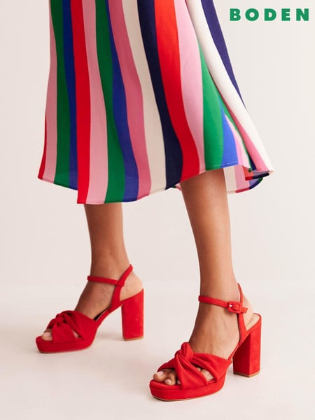 Boden Red Twist Front Platform Sandals (E99696) | € 98