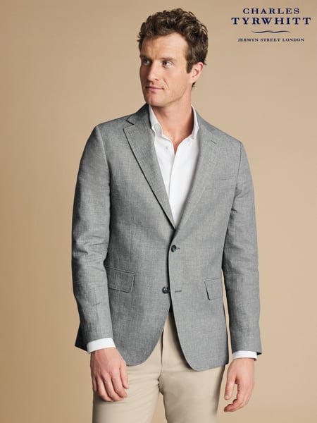 Charles Tyrwhitt Grey Linen Cotton Jacket (E99848) | € 388