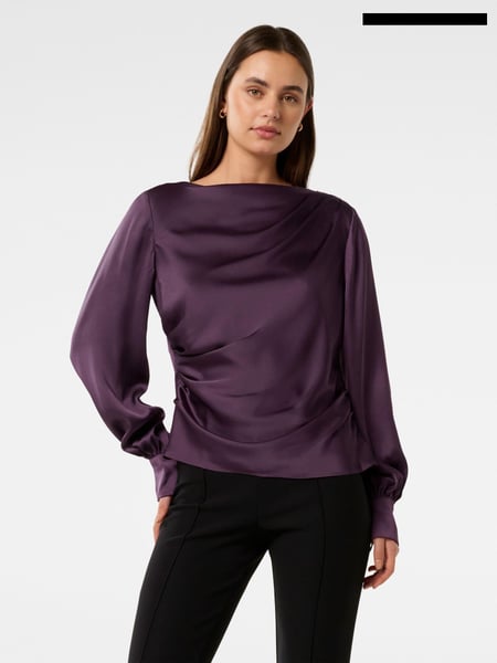 Forever New Purple Rahnee Ruched Top (F01334) | € 43