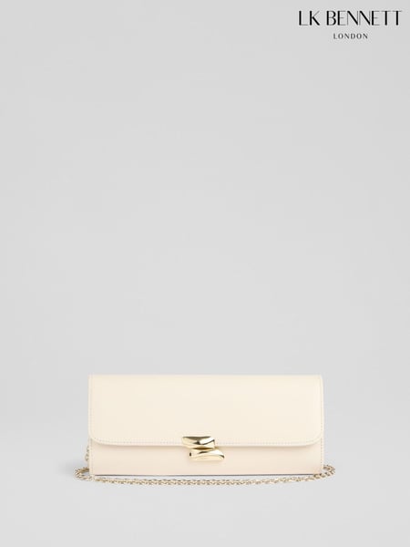 LK Bennett Natural Daisy Nappa Leather Long Clasp Clutch Bag (F01463) | € 295