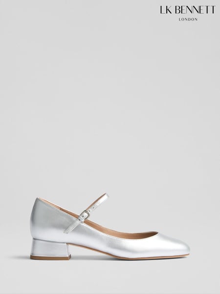 LK Bennett Metallic Beatrix Low Block Mary Jane (F01508) | € 217