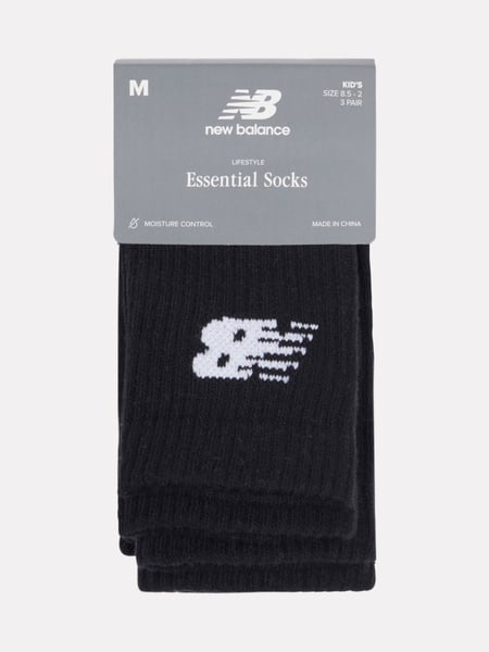 New Balance Black Kids Everyday Trainer Crew Socks 3 Pack (F04339) | € 28