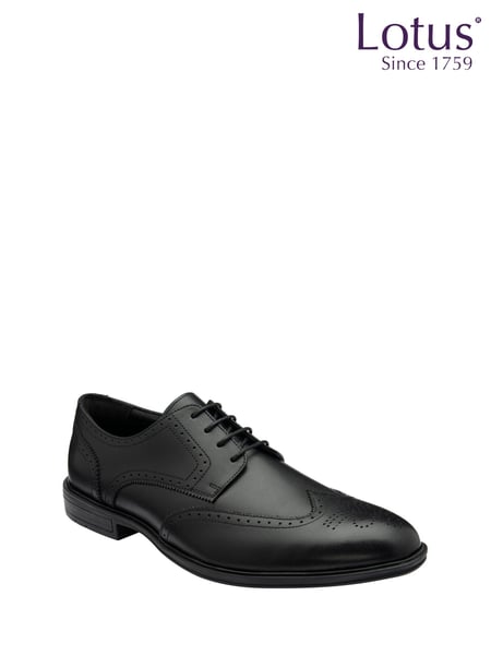 Lotus Black Brogues Lace-Up Shoes (F04603) | € 94