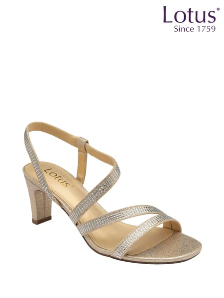Lotus Gold Diamante Occasion Sandals (F04652) | € 101
