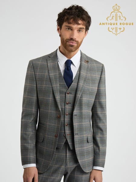 Antique Rogue Grey Bailey Check Jacket (F04824) | € 226
