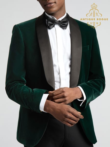 Antique Rogue Green Franklin Emerald Velvet Jacket (F04930) | € 226