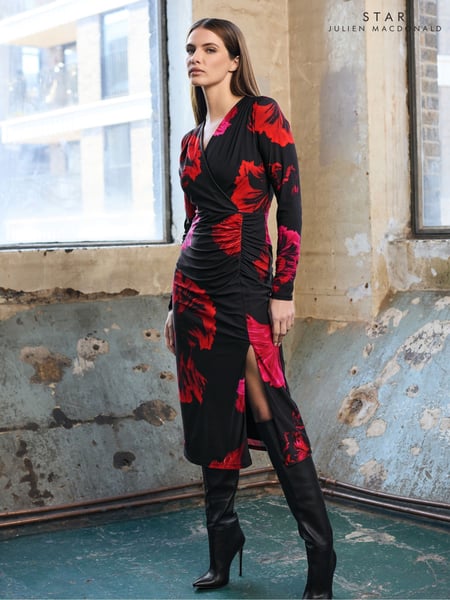 Star by Julien MacDonald Red Oriental Floral Dress (F06550) | € 101