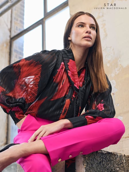 Star by Julien MacDonald Red Oriental Floral Print Blouse (F06557) | € 78