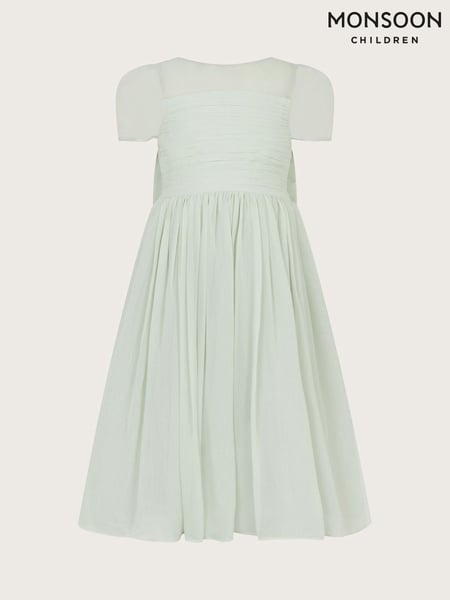 Monsoon Green Claire Crinkle Chiffon Dress (F06637) | € 81 - € 97