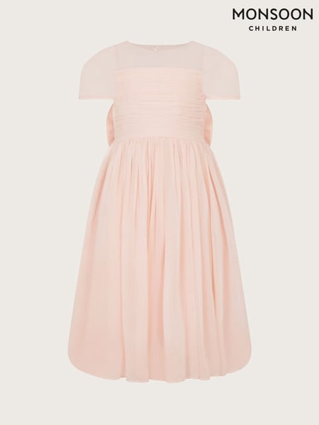 Monsoon Pink Claire Crinkle Chiffon Dress (F06651) | € 81 - € 97