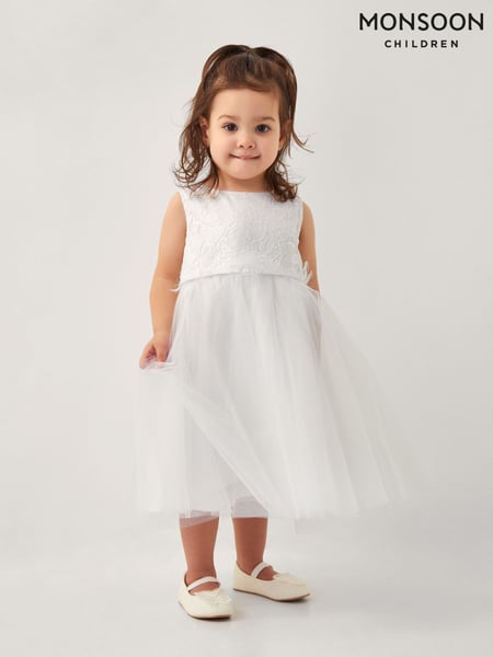 Monsoon Natural Baby Alianthe Bow Dress (F06653) | € 75 - € 83