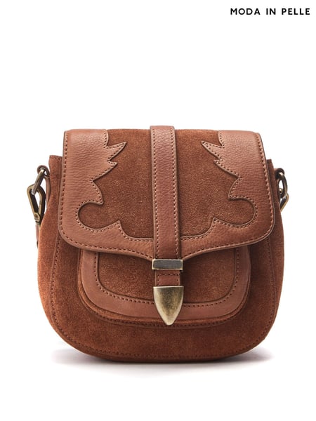 Moda In Pelle Alyson Western Leather Suede Cross Body Bag (F06748) | € 154