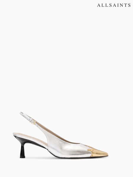 AllSaints Silver Denver Slingbacks (F07398) | € 310