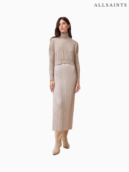 AllSaints Brown Vittoria Dress (F07467) | € 404