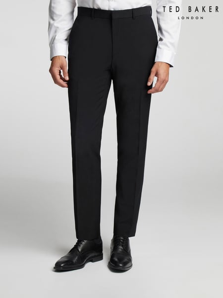 Ted Baker Tailoring Premium Panama Slim Suit Black Trousers (F09918) | € 203