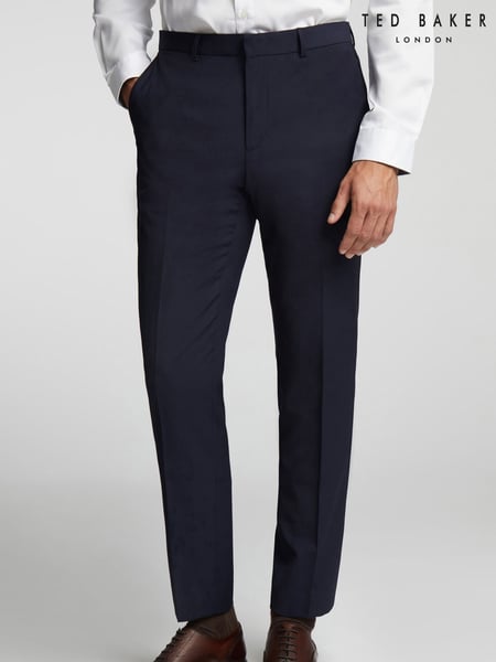 Ted Baker Tailoring Premium Navy Blue Panama Slim Suit Trousers (F09925) | € 203