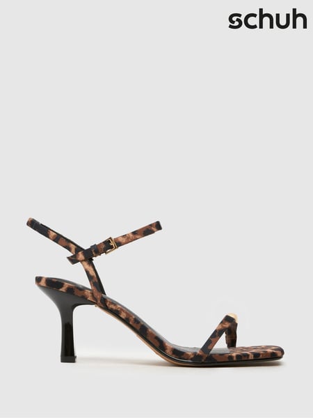 Schuh Susie Toe Loop Heeled Black Sandals (F12443) | € 59