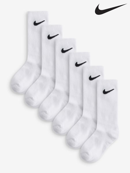 Nike White Little Kids Crew Socks 6 Pack (F17275) | € 22
