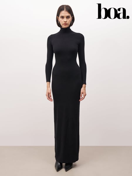 Because Of Alice Black Fine Knit Maxi Dress (F18550) | € 133