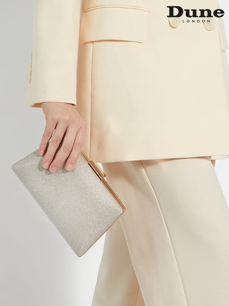 Dune London Gold Bellaria Angled Frame Clutch Bag (F18745) | € 123