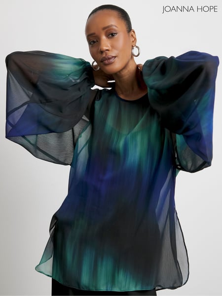 Joanna Hope Blue Tie Sleeve Blouse (F18798) | € 92