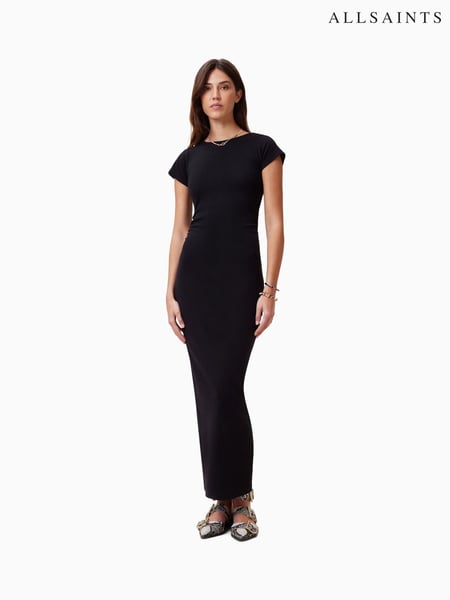 AllSaints Black Katarina Short Sleeve Dress (F20378) | € 186