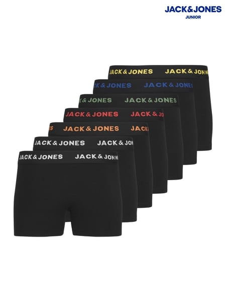 JACK & JONES Junior Logo Black Boxers 7 Pack (F21575) | € 62