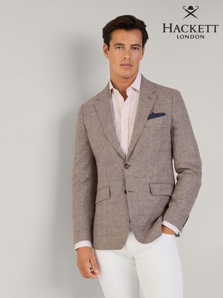Hackett Glen Check Linen Blazer (F21821) | € 608