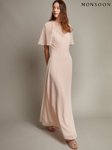 Monsoon Pink Mona Angel Sleeve Maxi Dress (F22756) | € 234