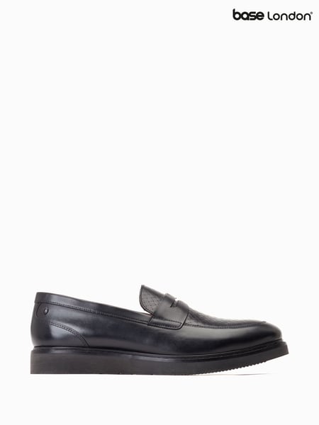 Base London Sid Slip On Black Loafers (F23803) | € 106
