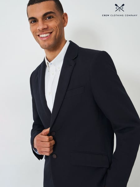 Crew Clothing Blue Cotton Linen Blazer (F26464) | € 264