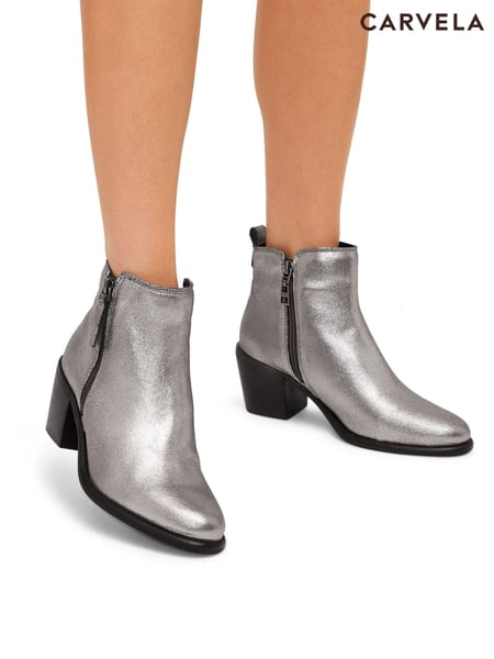 Carvela Silver Metalic Secil Boots (F27545) | € 248