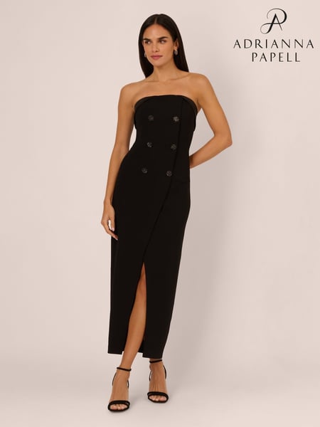 Adrianna by Adrianna Papell Knit Crepe Black Blazer Dress (F27780) | € 435