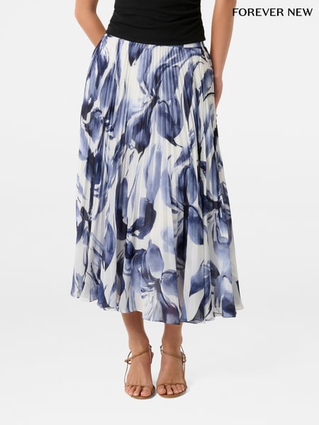 Forever New Blue Aurora Pleated Skirt (F29652) | € 94