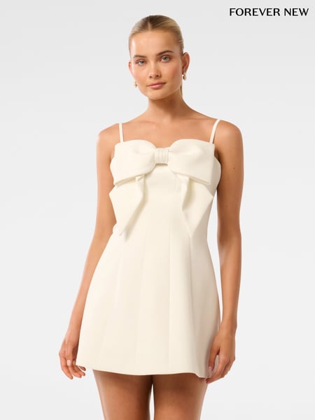 Forever New White Hayley Bow Front Mini Dress (F29655) | € 172