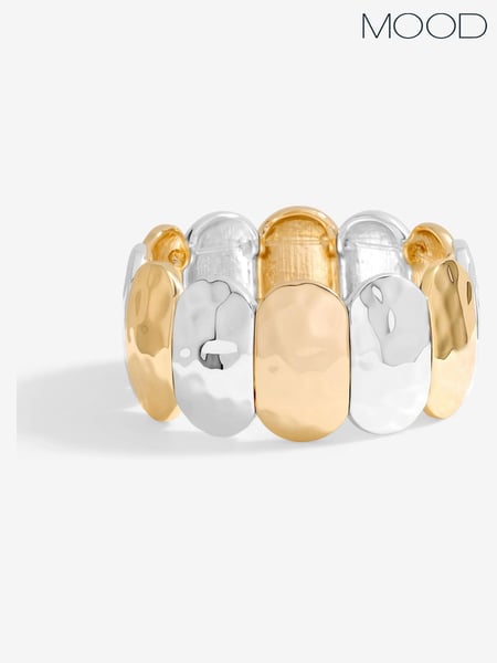 Mood Metallic Tone Hammered Stretch Bracelet (F30779) | € 27