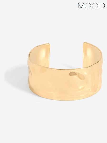 Mood Gold Tone Polished Molten Cuff Bracelet (F30784) | € 27