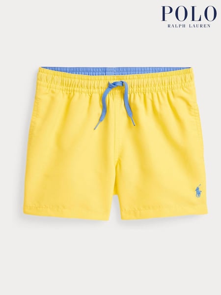 Mid Yellow - Polo Ralph Lauren Boys Traveller Logo Swim Shorts (F30817) | 92 €