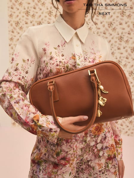 The Betsey Tan Brown Tabitha Simmons x Next Leather Bowler Bag (F33594) | € 182