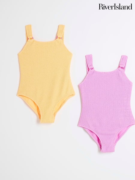 River Island Yellow Girls Swimsuits 2 Pack (F34246) | € 41