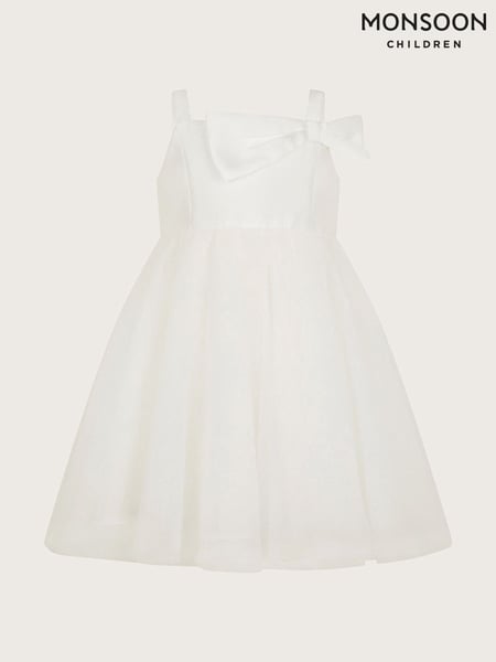 Monsoon Natural Baby Betty Bow Twill Dress (F35814) | € 62 - € 66