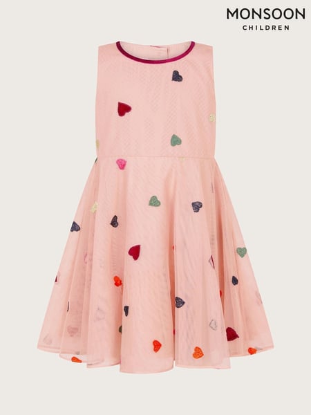 Monsoon Pink Baby Sweetheart Applique Dress (F35832) | € 27 - € 29