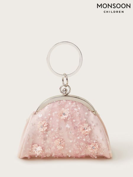 Monsoon Pink Embroidered Tulle Bangle Mini Bag (F35834) | € 34