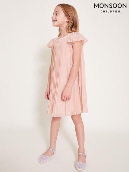 Monsoon Pink Nellie Pleated Bridesmaid Dress (F35846) | € 59 - € 66