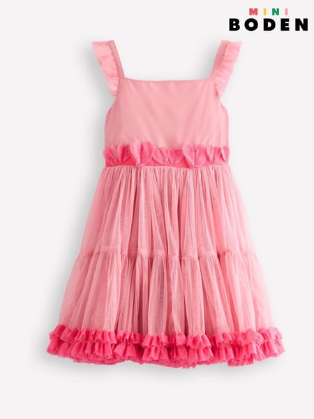 Boden Pink Ruffle Hem Tulle Dress (F36354) | € 52 - € 56