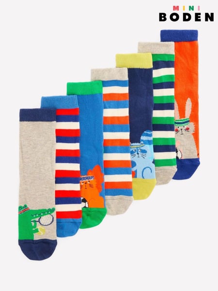 Boden Sporty Animals Socks 7 Pack (F37213) | € 32