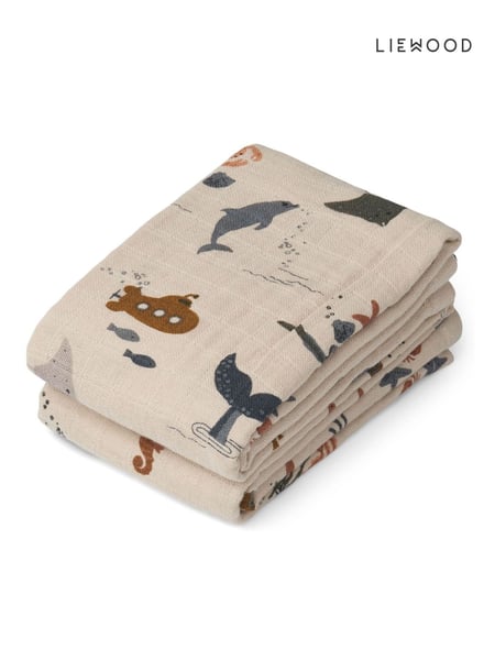 Liewood Natural Lewis Muslin Cloth 2 Pack (F40889) | € 28